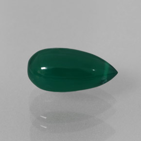 Ágata verde natural 3,28ct, transparente, transparente/translúcido