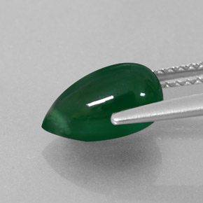 Ágata verde natural 2,07ct, transparente, transparente/translúcido