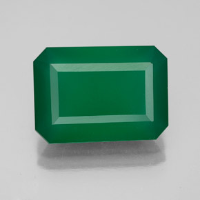 Ágata verde natural 5,54ct, transparente, transparente/translúcido