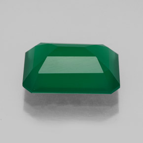 Ágata verde natural 5,54ct, transparente, transparente/translúcido