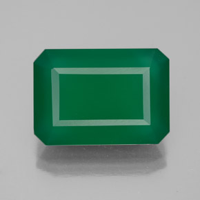 Ágata verde natural 6,35ct, transparente, transparente/translúcido