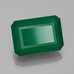 Ágata verde natural 6,35ct, transparente, transparente/translúcido