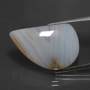 Ágata multicolorido natural 18,98ct, transparente, transparente/translúcido