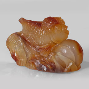 Ágata laranja natural 356,10ct, transparente, transparente/translúcido