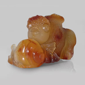 Ágata laranja natural 356,10ct, transparente, transparente/translúcido