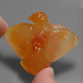 Ágata laranja natural 74,60ct, transparente, transparente/translúcido