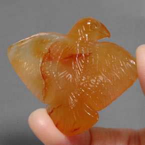 Ágata laranja natural 74,60ct, transparente, transparente/translúcido