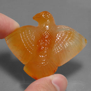 Ágata laranja natural 74,60ct, transparente, transparente/translúcido