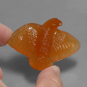 Ágata laranja natural 65,43ct, transparente, transparente/translúcido