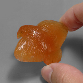 Ágata laranja natural 65,43ct, transparente, transparente/translúcido