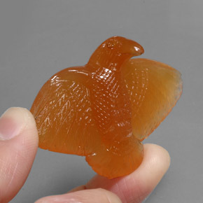 Ágata laranja natural 65,43ct, transparente, transparente/translúcido