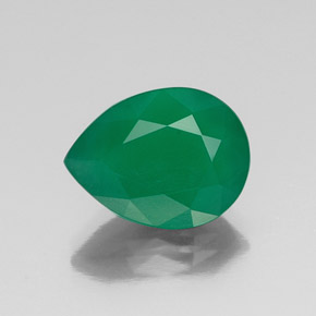Ágata verde natural 6,96ct, transparente, transparente/translúcido