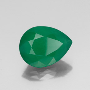 Ágata verde natural 6,96ct, transparente, transparente/translúcido