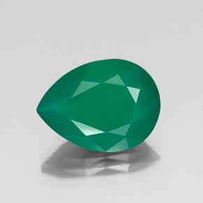 Ágata verde natural 6,65ct, transparente, transparente/translúcido