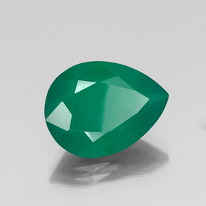 Ágata verde natural 6,65ct, transparente, transparente/translúcido
