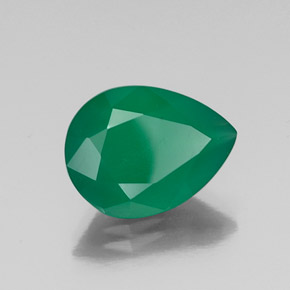 Ágata verde natural 6,24ct, transparente, transparente/translúcido