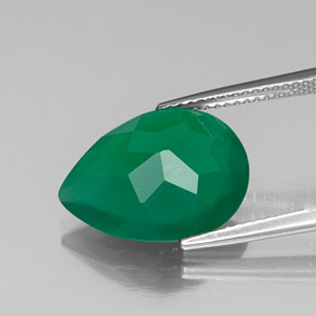 Ágata verde natural 6,50ct, transparente, transparente/translúcido