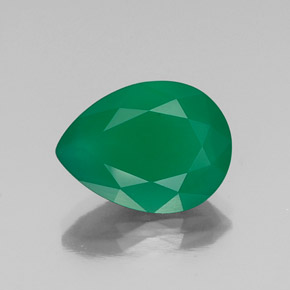 Ágata verde natural 6,55ct, transparente, transparente/translúcido
