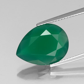 Ágata verde natural 5,00ct, transparente, transparente/translúcido