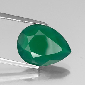 Ágata verde natural 5,00ct, transparente, transparente/translúcido