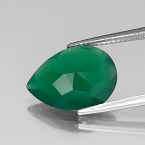 Ágata verde natural 5,00ct, transparente, transparente/translúcido