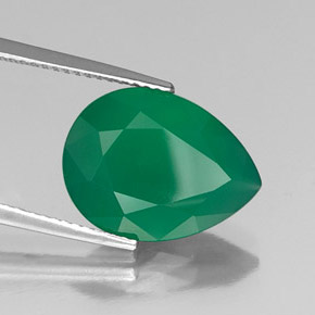 Ágata verde natural 5,65ct, transparente, transparente/translúcido