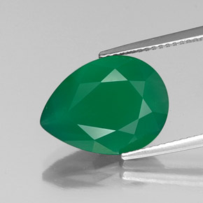 Ágata verde natural 5,79ct, transparente, transparente/translúcido