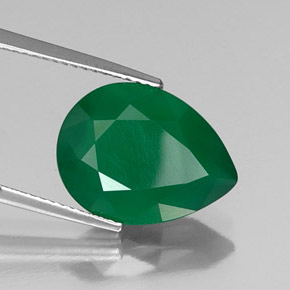 Ágata verde natural 5,97ct, transparente, transparente/translúcido
