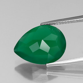 Ágata verde natural 5,97ct, transparente, transparente/translúcido
