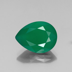 Ágata verde natural 6,88ct, transparente, transparente/translúcido