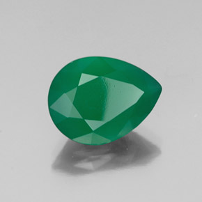 Ágata verde natural 6,88ct, transparente, transparente/translúcido