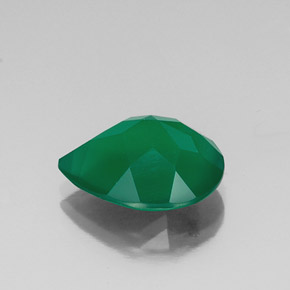 Ágata verde natural 6,88ct, transparente, transparente/translúcido