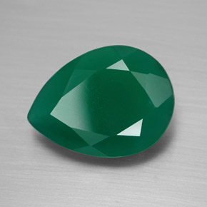Ágata verde natural 7,26ct, transparente, transparente/translúcido