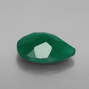 Ágata verde natural 7,26ct, transparente, transparente/translúcido
