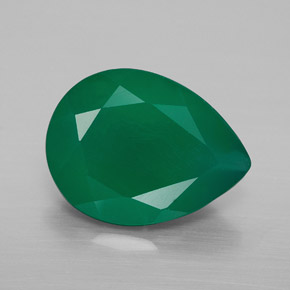 Ágata verde natural 7,24ct, transparente, transparente/translúcido