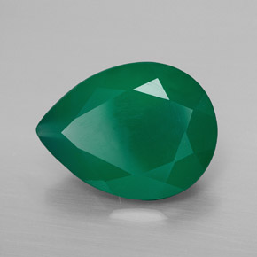 Ágata verde natural 7,24ct, transparente, transparente/translúcido