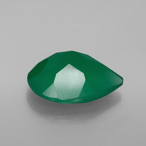 Ágata verde natural 7,24ct, transparente, transparente/translúcido