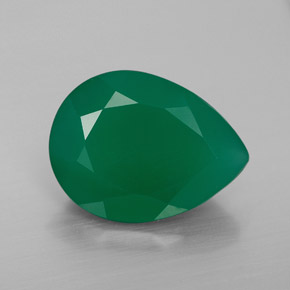 Ágata verde natural 7,40ct, transparente, transparente/translúcido
