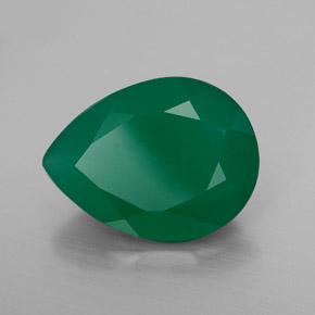 Ágata verde natural 7,40ct, transparente, transparente/translúcido