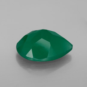 Ágata verde natural 7,40ct, transparente, transparente/translúcido