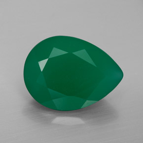 Ágata verde natural 7,57ct, transparente, transparente/translúcido