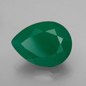 Ágata verde natural 7,57ct, transparente, transparente/translúcido