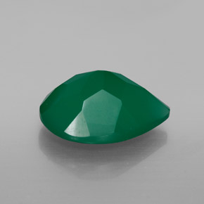 Ágata verde natural 7,57ct, transparente, transparente/translúcido
