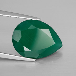 Ágata verde natural 5,16ct, transparente, transparente/translúcido