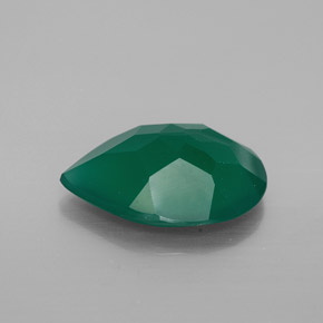 Ágata verde natural 5,16ct, transparente, transparente/translúcido