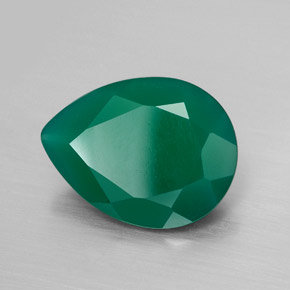 Ágata verde natural 6,15ct, transparente, transparente/translúcido