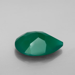 Ágata verde natural 6,15ct, transparente, transparente/translúcido