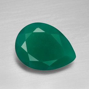 Ágata verde natural 6,15ct, transparente, transparente/translúcido