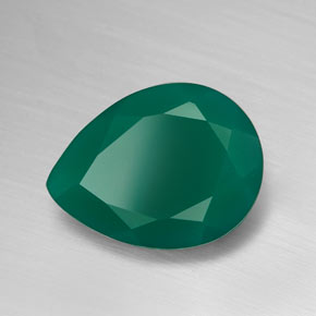 Ágata verde natural 6,15ct, transparente, transparente/translúcido