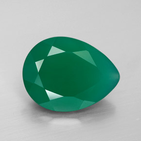 Ágata verde natural 6,64ct, transparente, transparente/translúcido
